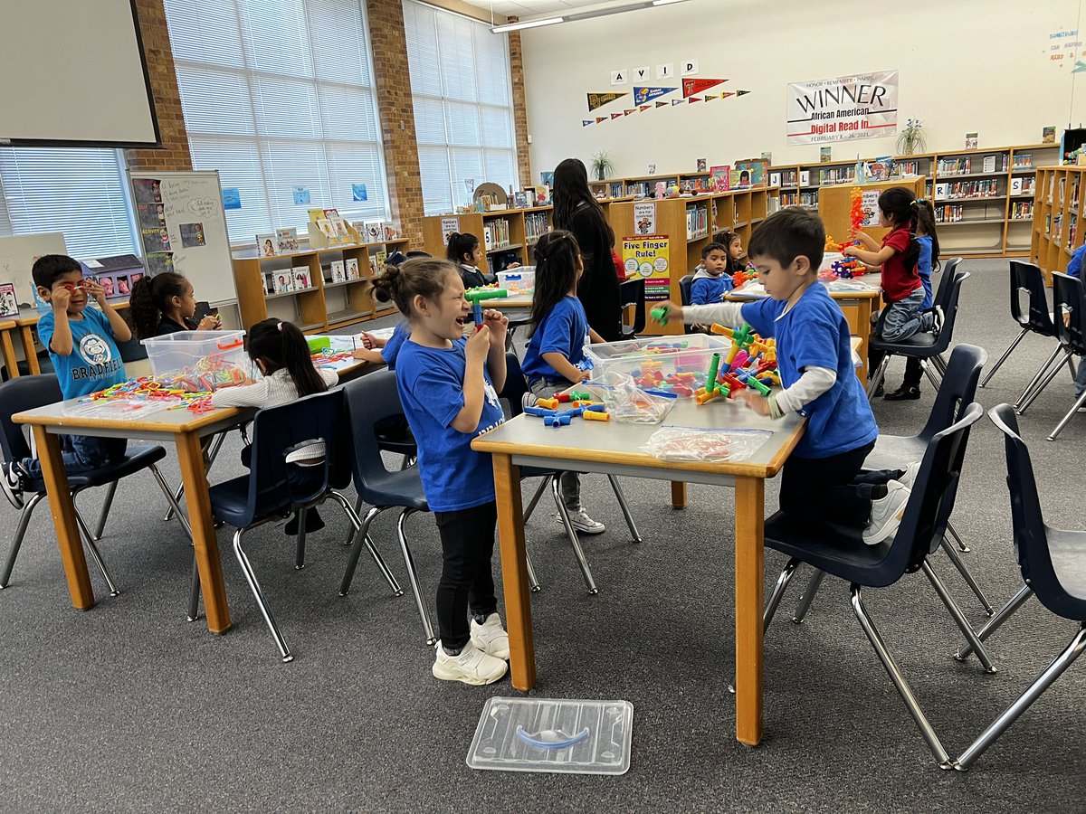 Prek is learning about being creative so we did some makerspace time! #BradfieldsBest #WeAreBradfield 🧱🤠