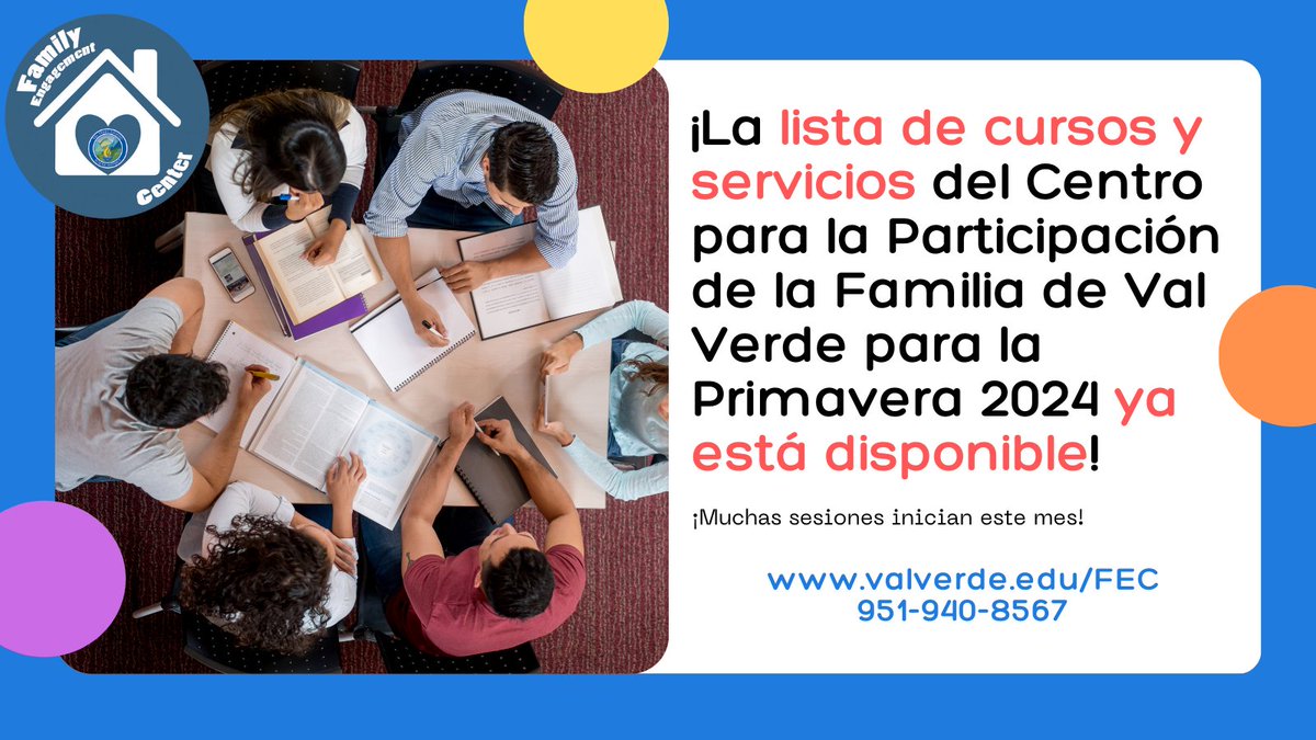 ¡Conózcalo!
valverde.edu/fec
951-940-8567

docs.google.com/document/d/1zW…