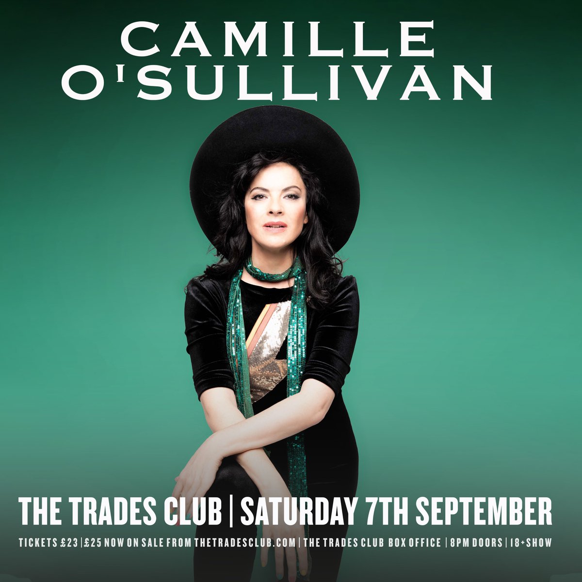 ⭐️Announcing ⭐️ Camille O'Sullivan @camilleos plays @thetradesclub on Saturday 7th September Tickets now on sale HERE >> thetradesclub.com/events/camille