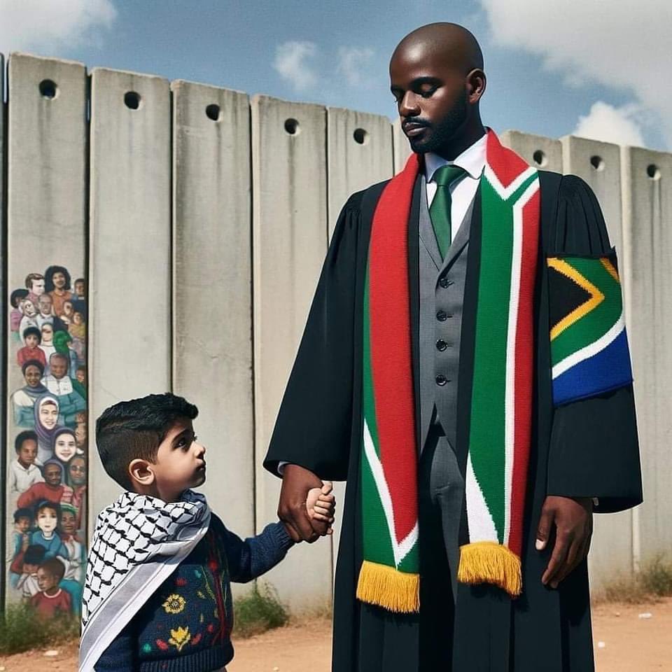 From Palestinians in Gaza, thank you #South_Africa