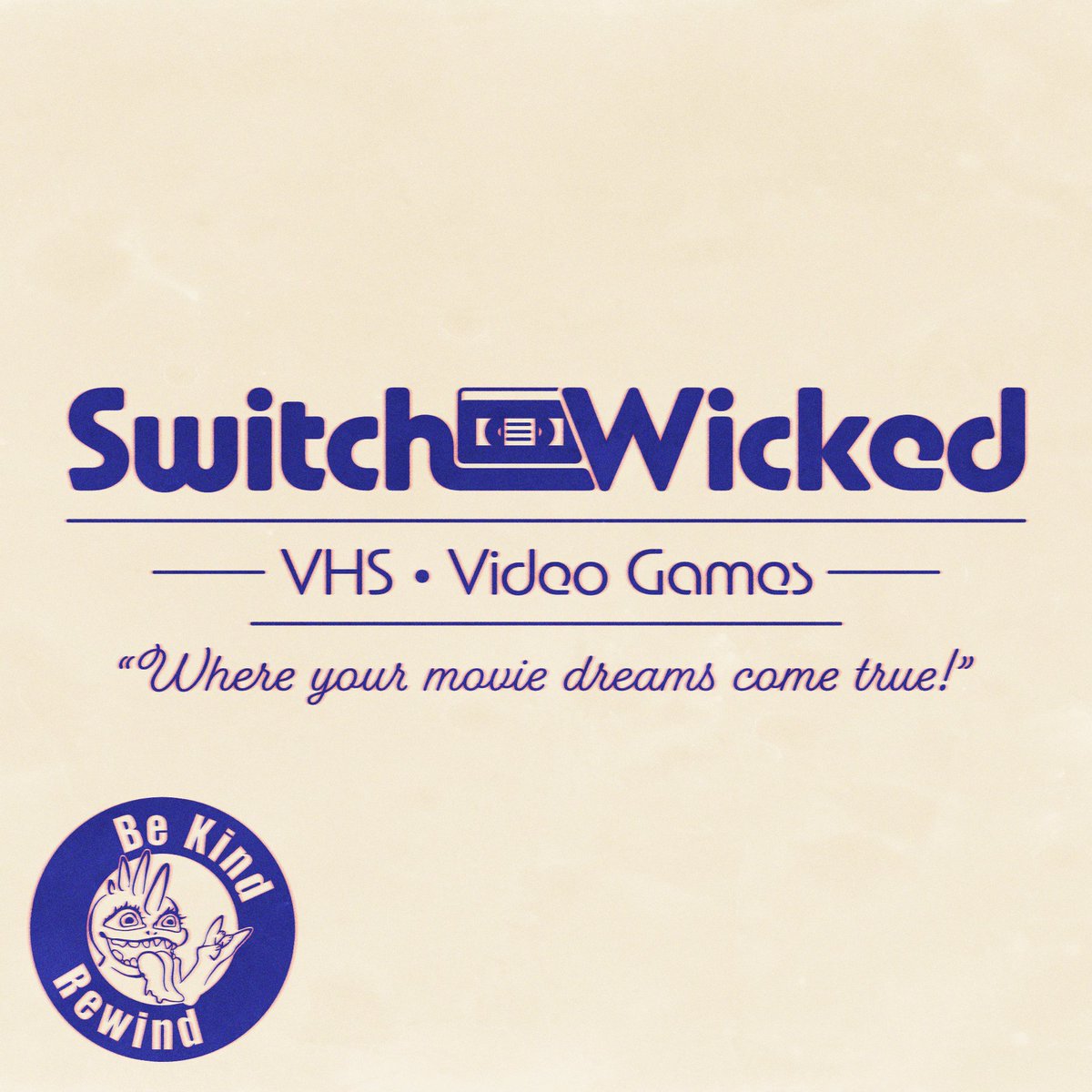 SwitchWicked's tweet photo. Get ready to rewind! 📼 Our video-store themed drop on 1/19 is a love letter to the VHS era. Get yours online, or pick it up in person at our pop-up at @AuntieMaes on 1/21. Get ready to join the crew! https://t.co/p3ObZiH4cp