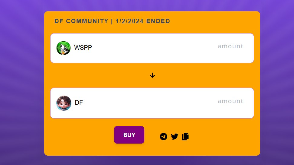 RoboWolf8's tweet photo. Dear #WSPP Holders
we Bring new Ecosystem in #binance
Its #DFToken
You can change and hold #DF token here :
https://t.co/2AtYH7bYqr
Connect your Trustwallet
Approve your #WSPP
Change to #DFtoken
Avaiable until 1 Febuary 2024 | Liqudury 2 Feberuary 2024
Thank you https://t.co/qG9sUxl5Xa