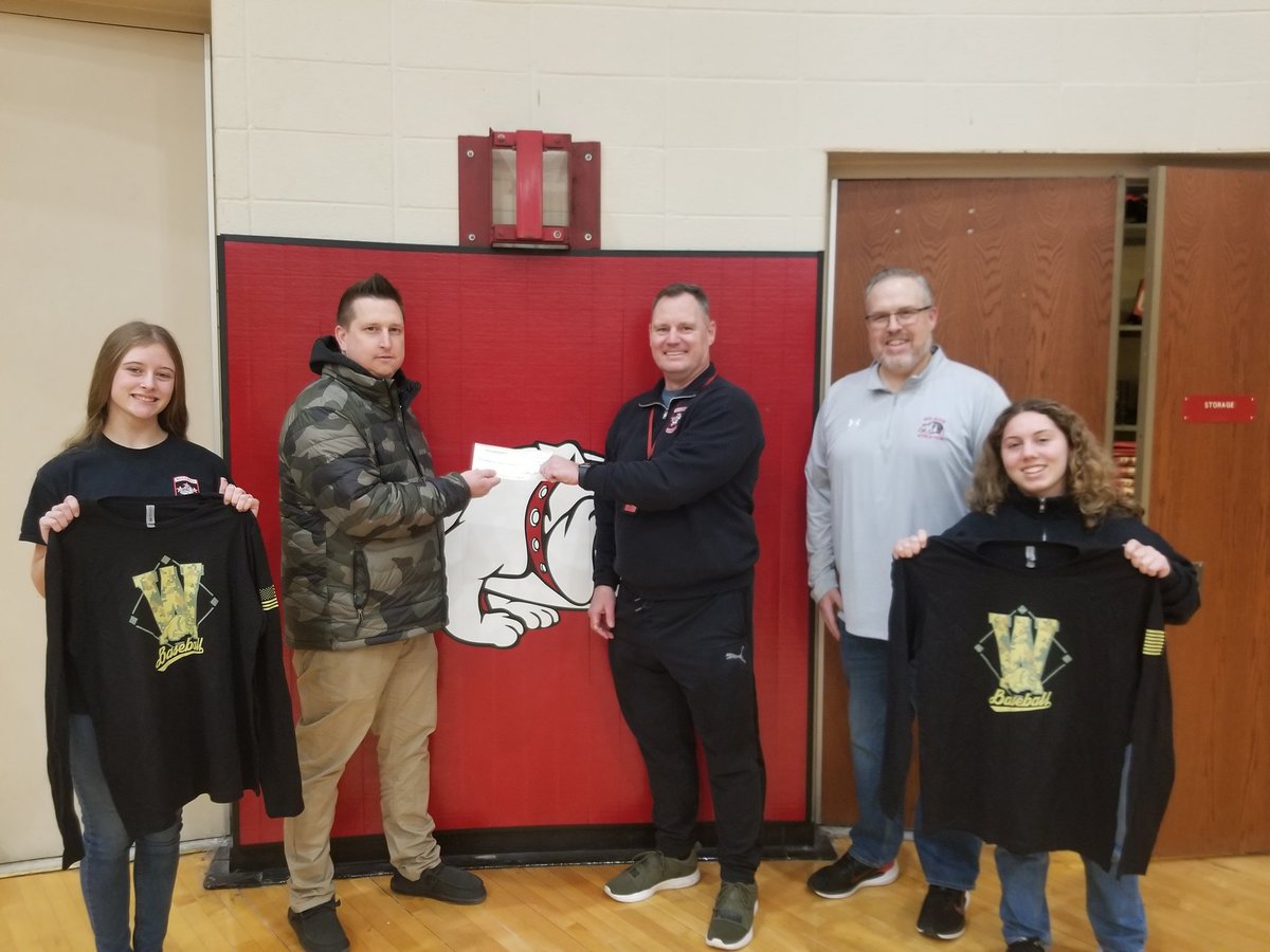 Our Wilson Youth Baseball & Softball Organization, in collaboration with Custom T-Shirts Ink, raised funds in honor of Veterans' Day & proudly presented a check for $525 to our JROTC program tonight!  The Wilson School District appreciates the generosity & support!  #WilsonSD