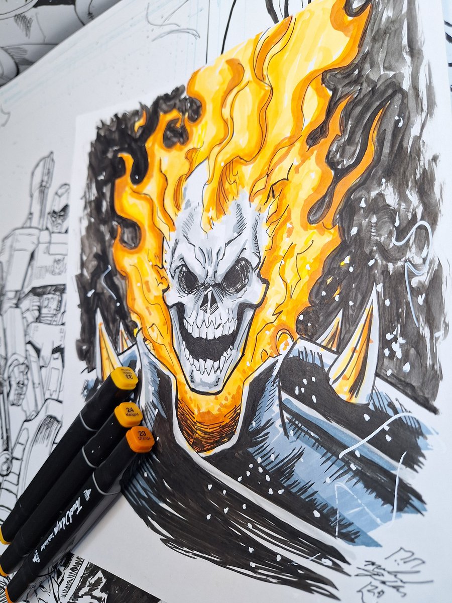 Ghost Rider sketch markers on Strathmore bristle board 9X11 ! by yours truly!

#ghostrider  #comicart #illustration #comicbookcollection #marvelcomics #comicsofinstagram #comicseries #comicsketch #comicstore #artofmichaelfulcher