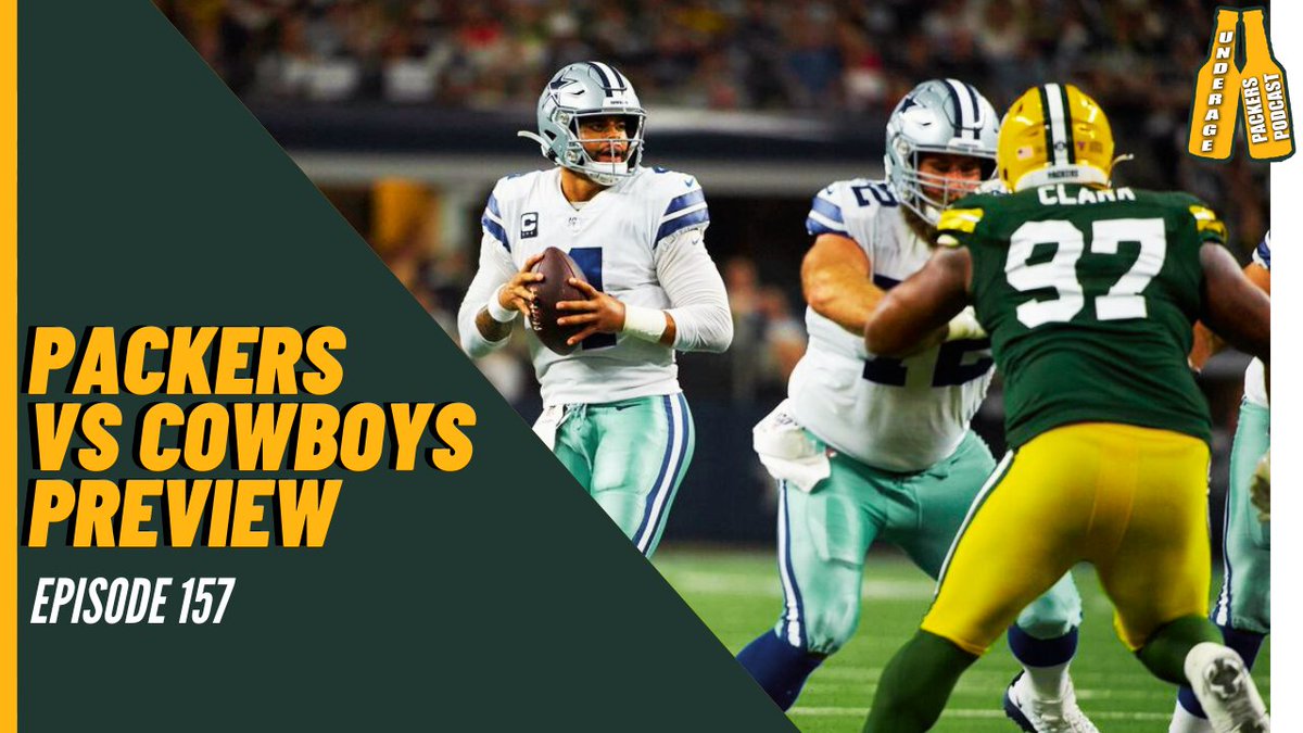 UnderagePackers's tweet photo. #Packers vs Cowboys Preview - Episode 157

Joey and Big B preview Sunday's matchup as the Packers look to remain undefeated at AT&amp;T Stadium.

WATCH: https://t.co/5KPYXwNMcx https://t.co/GyKk4gZJui