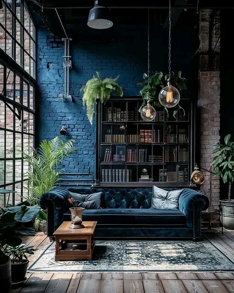MossMarkus2's tweet photo. Tour Through A Blue Brick House By @benmyhre [IG] 🏡🔵🧱📚🌿 https://t.co/hHQ5Lc523s