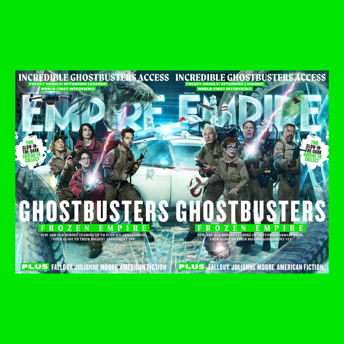 Two @Ghostbusters covers @Empire Magazine. On sale Thursday 18 January - head to empireonline.com to pre-order a copy. Cover photos by @jaap_photography @SonyPictures