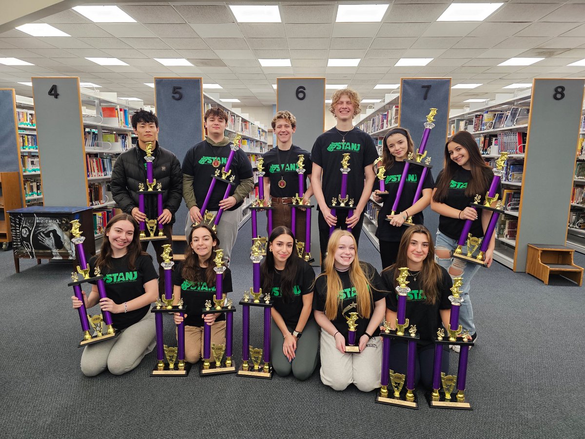 TGouraigeNPS's tweet photo. Congratulations to our theater students who won many awards this year at STANJ, including Zach Falkenstern &amp; Roman Gatti's first place and a governor's award for their improv pair performance, and our students' performance of The Diary of Anne Frank won best play! #goodstuffnvot https://t.co/QsdmPPDcgp