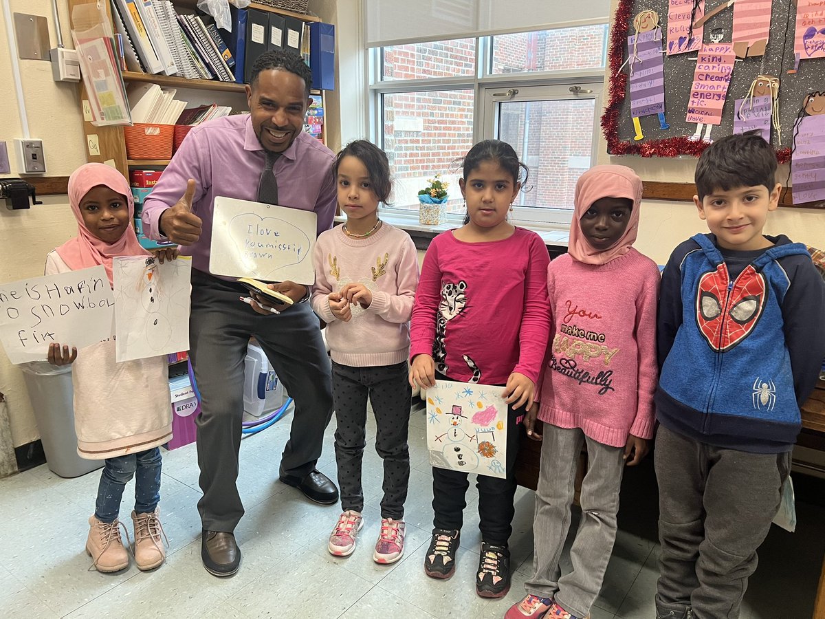 When Mr. Brown comes to visit we are excited to read to him and write him messages.