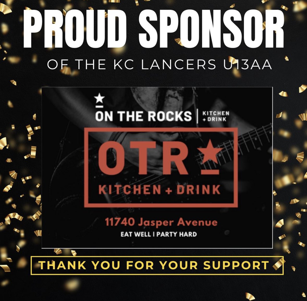 Sponsorship Shoutout to @OnTheRocksEdm for helping our guys this season! 🚨 🚨 🚨
