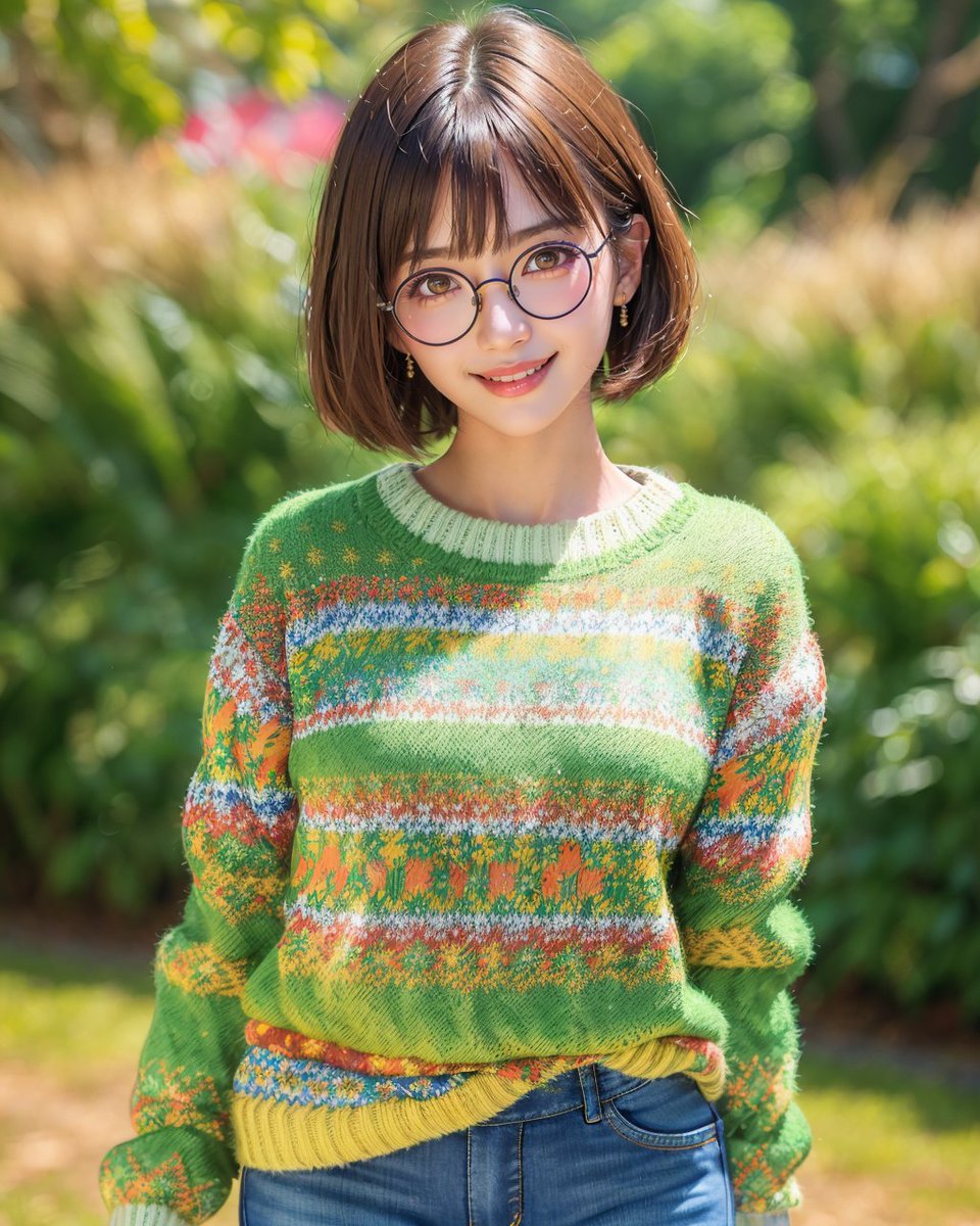 脳内中島君が
「お～い、磯野！！
　#AIダサセーター選手権 やろうぜ」
と言ったので・・・

明日いっぱいまでに引用RPであなたのダサセーター見せてくれたら、RP＆❤️します

順位も賞品もありませんが
お時間あればご参加くダサい

⬇️は”1girl in ugly pattern sweater”で出たやつです
お使いくダサい https://t.co/YiNns7YR1k