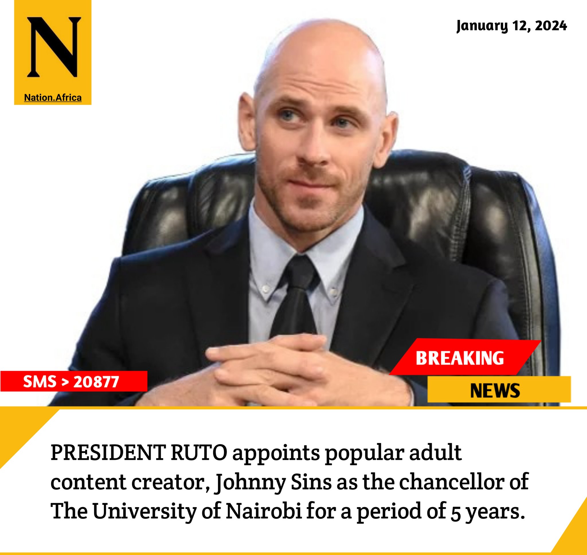 VEGON CA* on X: BREAKING NEWS:Johnny Sins appointed on another duty.  Reporter : As we have seen duty calls we ready for some action at UON  t.covxvV06itLA  X