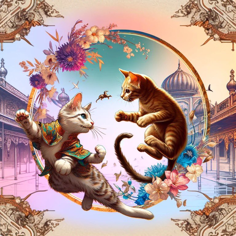 catmemeco's tweet photo. Playtime or rivalry? When two cats turn the house into their playground! 😸🏃‍♂️ https://t.co/D9mHhQRCio