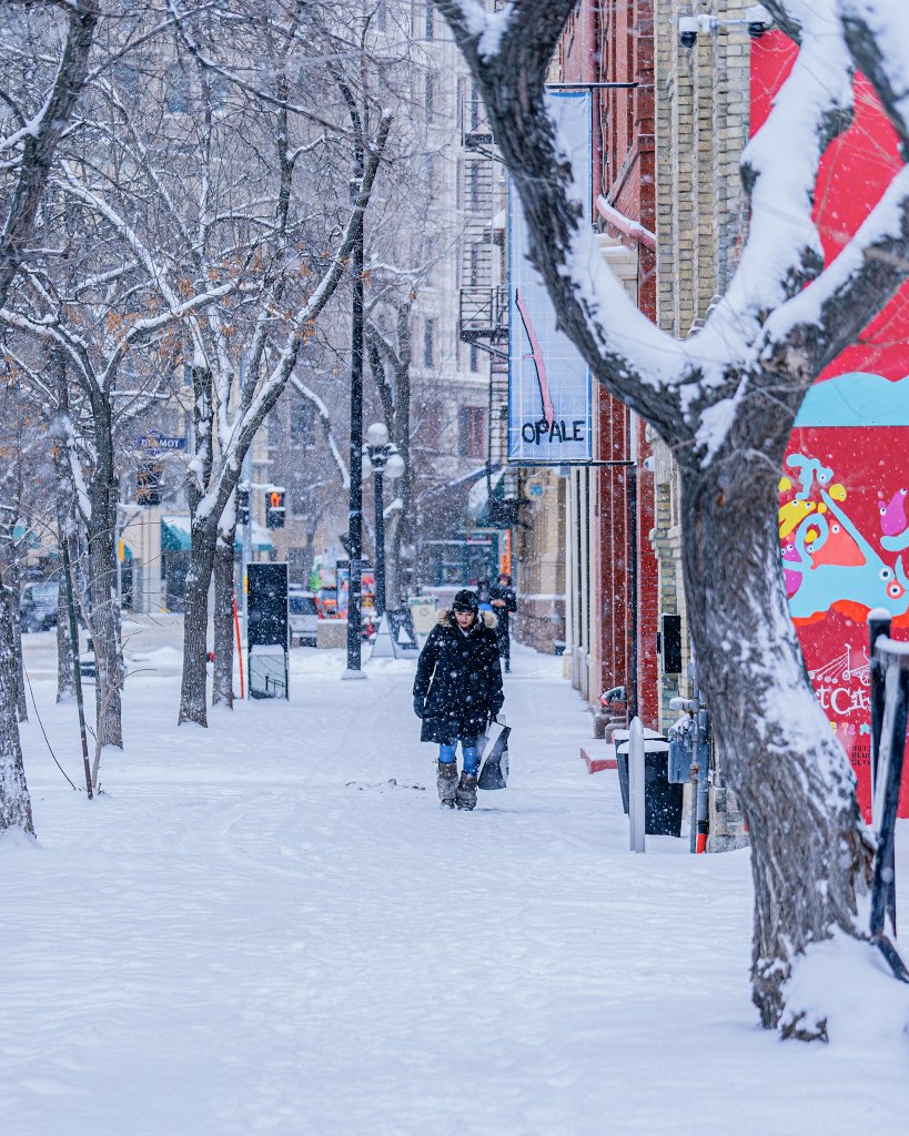 The Exchange District is always beautiful in winter. #Winnipeg