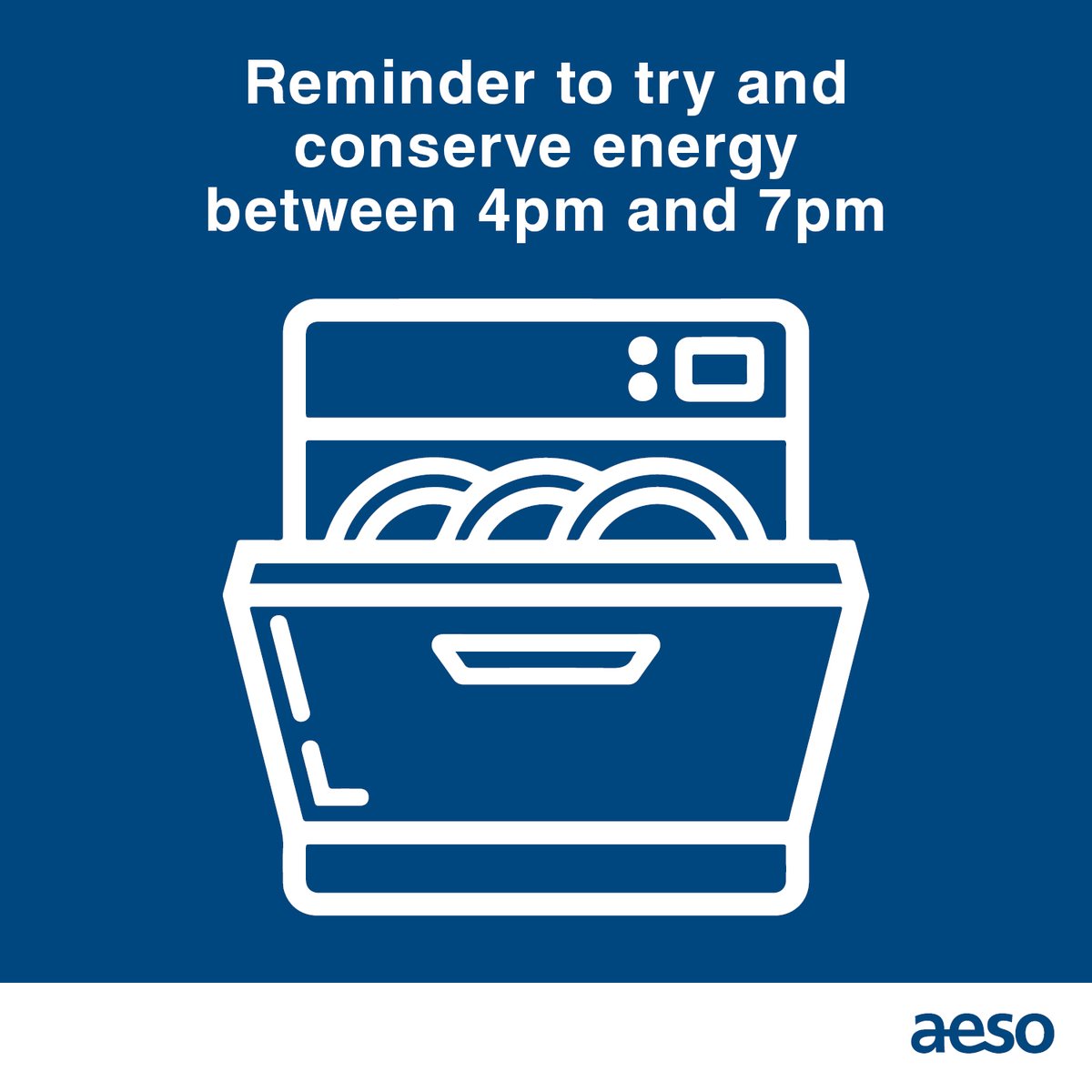 With a Grid Alert in effect, please consider conserving electricity through peak evening consumption hours. Check out our website for tips. aeso.ca/aeso/electrici…