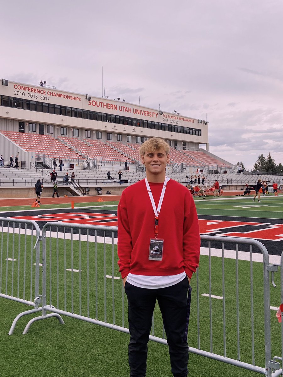 drat1024's tweet photo. After a great conversation with @bmeasom1 I am grateful and blessed to receive a PWO to Southern Utah University @SUUFB_ 
@delanefitz @AlphaRecruits15 @go_byu @rhsfootballut https://t.co/QJr3SlYtcX