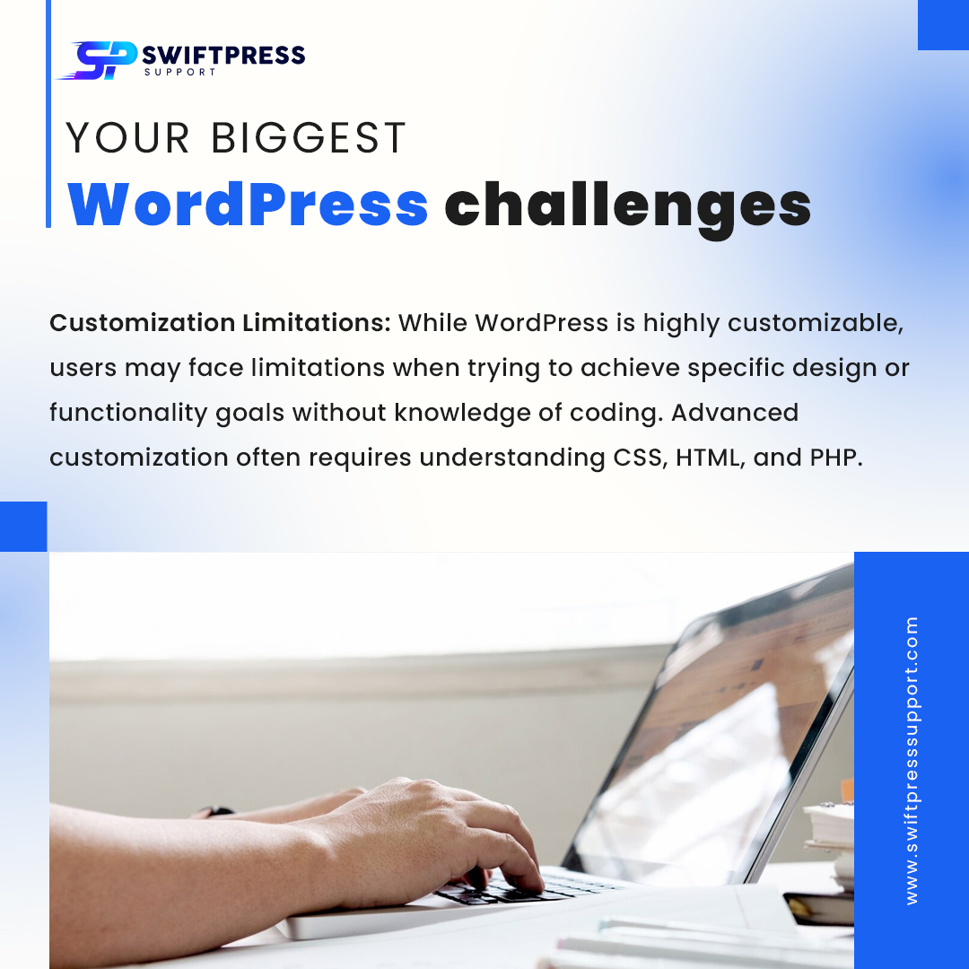 swiftpresswp's tweet image. Tackling your WordPress challenges:
Despite its flexibility, navigating design goals can be tricky without coding know-how. Dive into CSS, HTML, and PHP for advanced tweaks and conquer those! #WordPressTips #WebDevChallenges
Follow swiftpresssupport.com for more