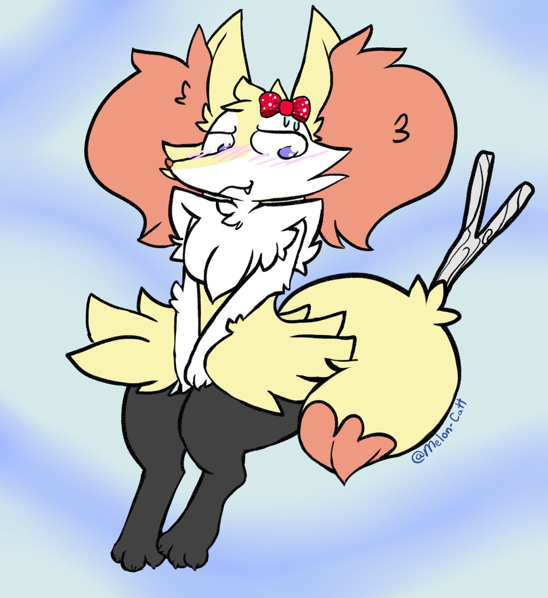 MelonMrow's tweet photo. She's really hoping you notice the difference~ 🦊🔥

⭐️Art is by me~ Please follow for more dirt catt drawn goods~🐈 #braixen #pokemon #furry #MelonArt https://t.co/jLy1rDX2rb