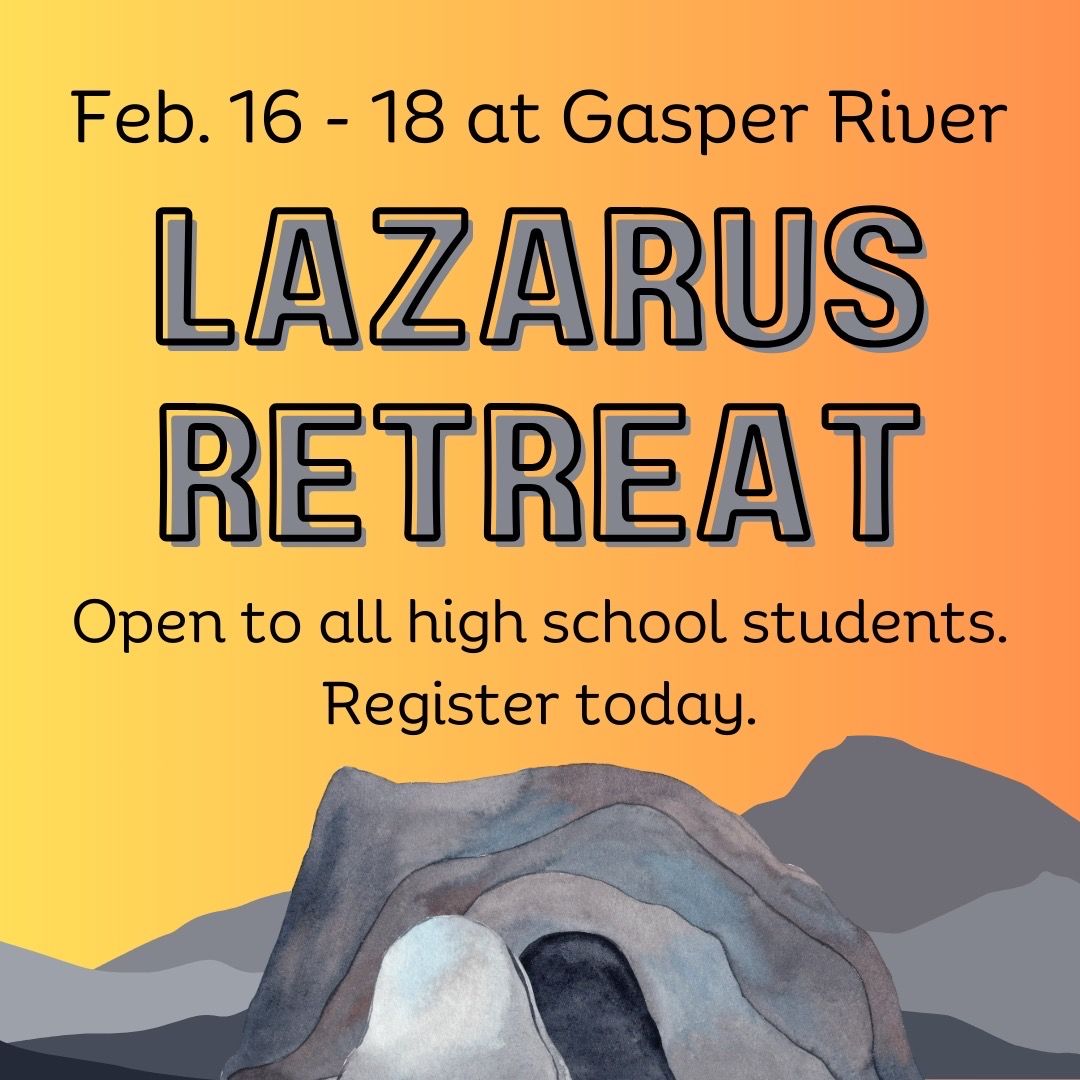 gasperrivercamp's tweet photo. This year’s Lazaruz Retreat is at Gasper River in just over a month! It’s open to all high schoolers as well as adults who would like to observe and lead the retreat in the future! The deadline to sign up is February 5. Learn more and register at the link in our bio. https://t.co/NyrUMyfhNb