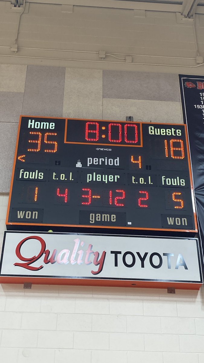 Down 35-18 at the end of the third