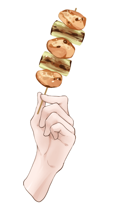 「food focus skewer」 illustration images(Latest)