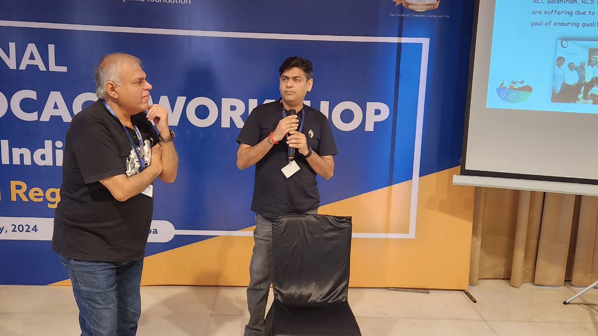 PrakashWKamatPK's tweet photo. The youth(ful) duo,founder Rashidbhai Lilani&amp; @VijaySChordiya,the lively spirit behind the @PuneHemophilia making their presentation at the RCM,West at @HemoIndia,in Panaji 2day on Saturday January 13,'24👍
@PremroopAlva
@RadheshVarty @GoaHemophilia 
@FirstSutraFdn @santoshvani14 https://t.co/kzLHGZAXXe