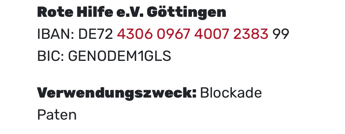 Auch heute werden sich mutige #Antifa|schist*innen dem braunen Mob in #Göttingen entgegenstellen.

Ihr könnt sie die Spenden unterstützen.

Mehr Info hier:

die-partei-goettingen.de/blog/2022/03/1…

#Gö1301 #DankeAntifa #LAUTgegenRechts
