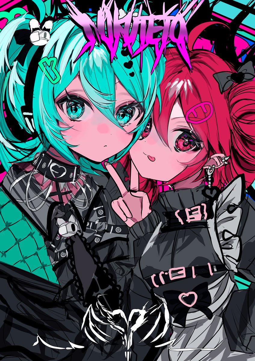 初音ミク「#初音ミク #重音テト 」|藻前まっく/momae macのイラスト