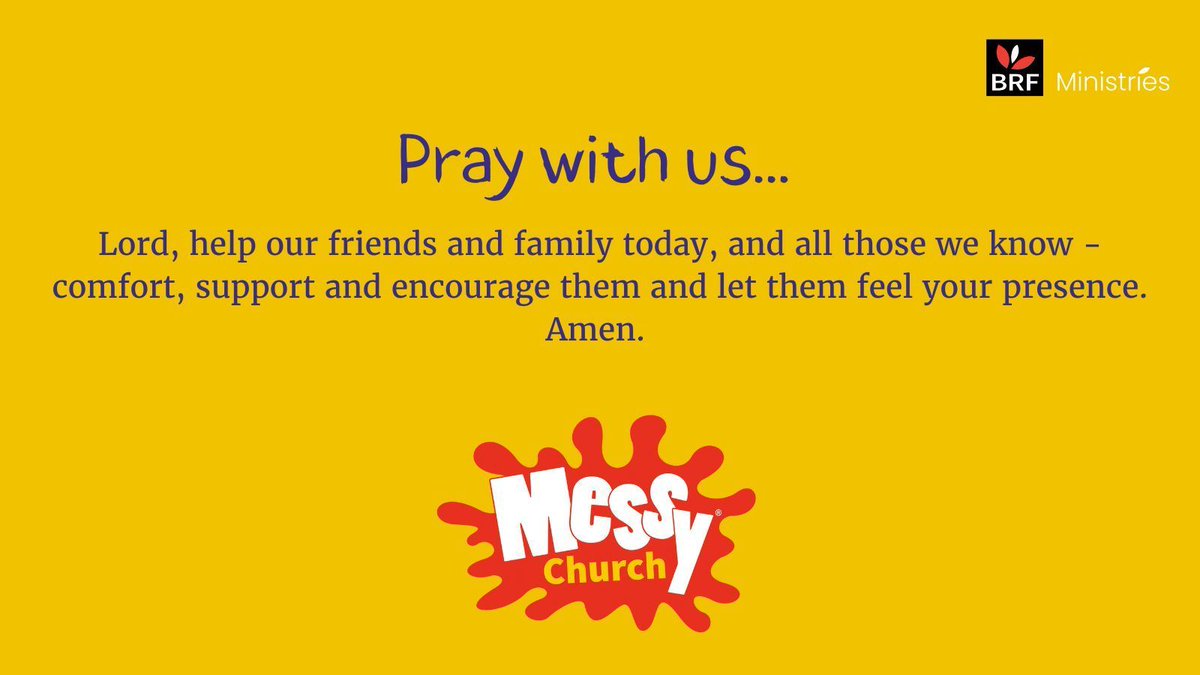 brfcharity's tweet photo. Our prayer today is drawn from Get Messy Volume 1. https://t.co/nzEVMSHFfY

#DailyPrayer #Prayer #MessyChurch #LivingFaith #GetMessy https://t.co/ysMv1rqSxG
