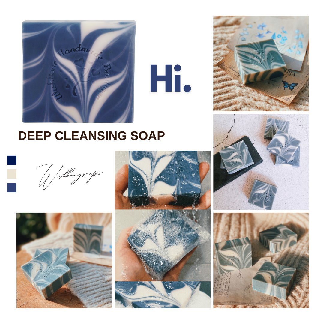WishBoneSoaps's tweet photo. Our Deep Cleansing Soap is perfect for those who want healthy, glowing skin while caring for their pores.
It's made from natural ingredients like indigo powders, which makes it an eco-friendly and organic skincare option.
#wishbonesoaps #deepcleansingsoap https://t.co/r4oB13Yo7B