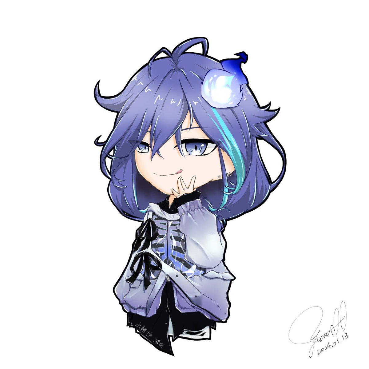 Yuuma__Black's tweet photo. 【No.12】燐央くん𖤐ˊ˗

#燐央絵 https://t.co/CWOu3v72X4