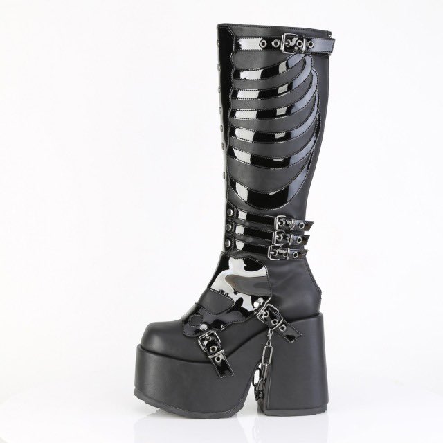 FDemoSAJEST's tweet photo. #DEMONIA  リブケージ厚底ブーツ/品番：CAMEL-235/CAM235
【ヒールの高さ】約13cm 【プラットフォームの高さ】約7cm
#デモニア #13cmヒール #ブーツ #コスプレ靴 #厚底ブーツ  #レザーブーツ #pleaser  #ゴシック #厚底靴  #厚底  #ブラックコーデ #デザインブーツ #衣装 #大きいサイズ https://t.co/Ft7iB2ipKp