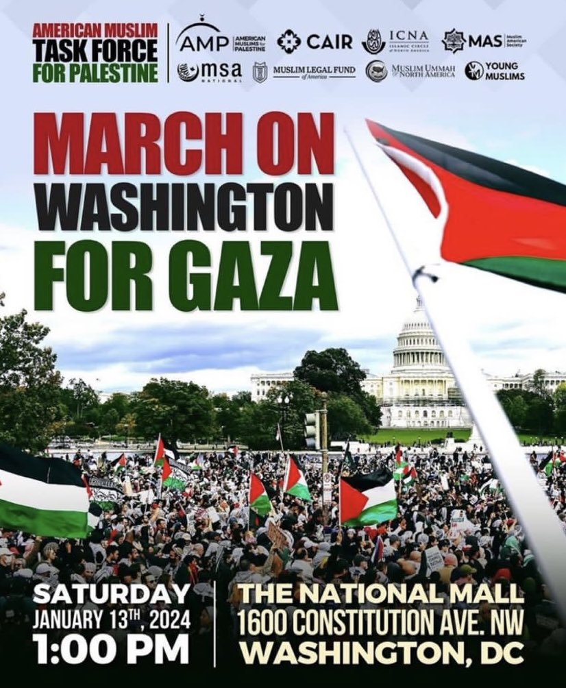 Guys don’t forget to march today in DC. 
Love from Gaza ♥️