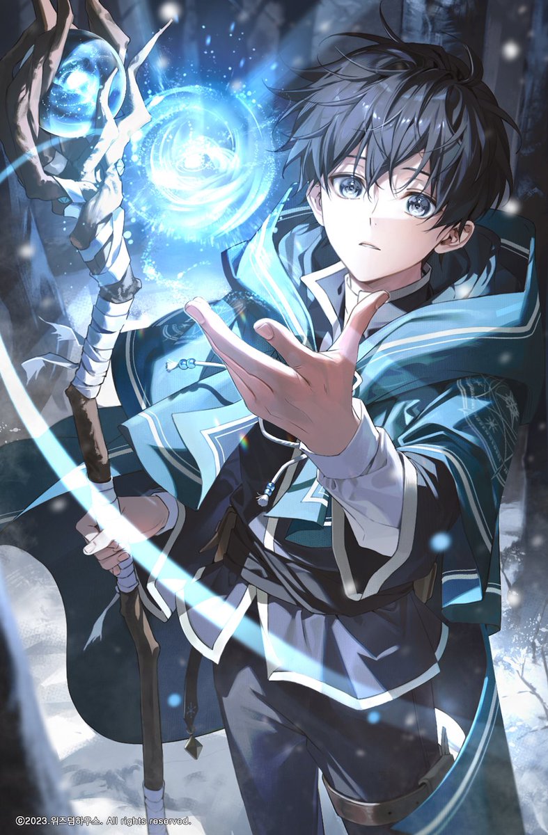 찬동 작가님의 <고아인데 마법천재> 표지 일러스트 작업했습니다 :)