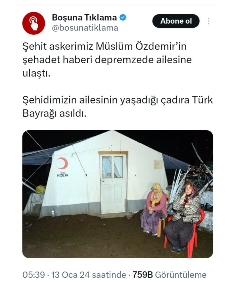 yilmazlm's tweet photo. Şehidimize mi üzüleyim, ailesine mi üzüleyim,yoksa bu ailenin, depremden 1 yıl sonra, hâlâ,bu halde olmasına mı üzüleyim 😔🇹🇷
#ŞehidinvarTürkiye https://t.co/mGLX60luDC