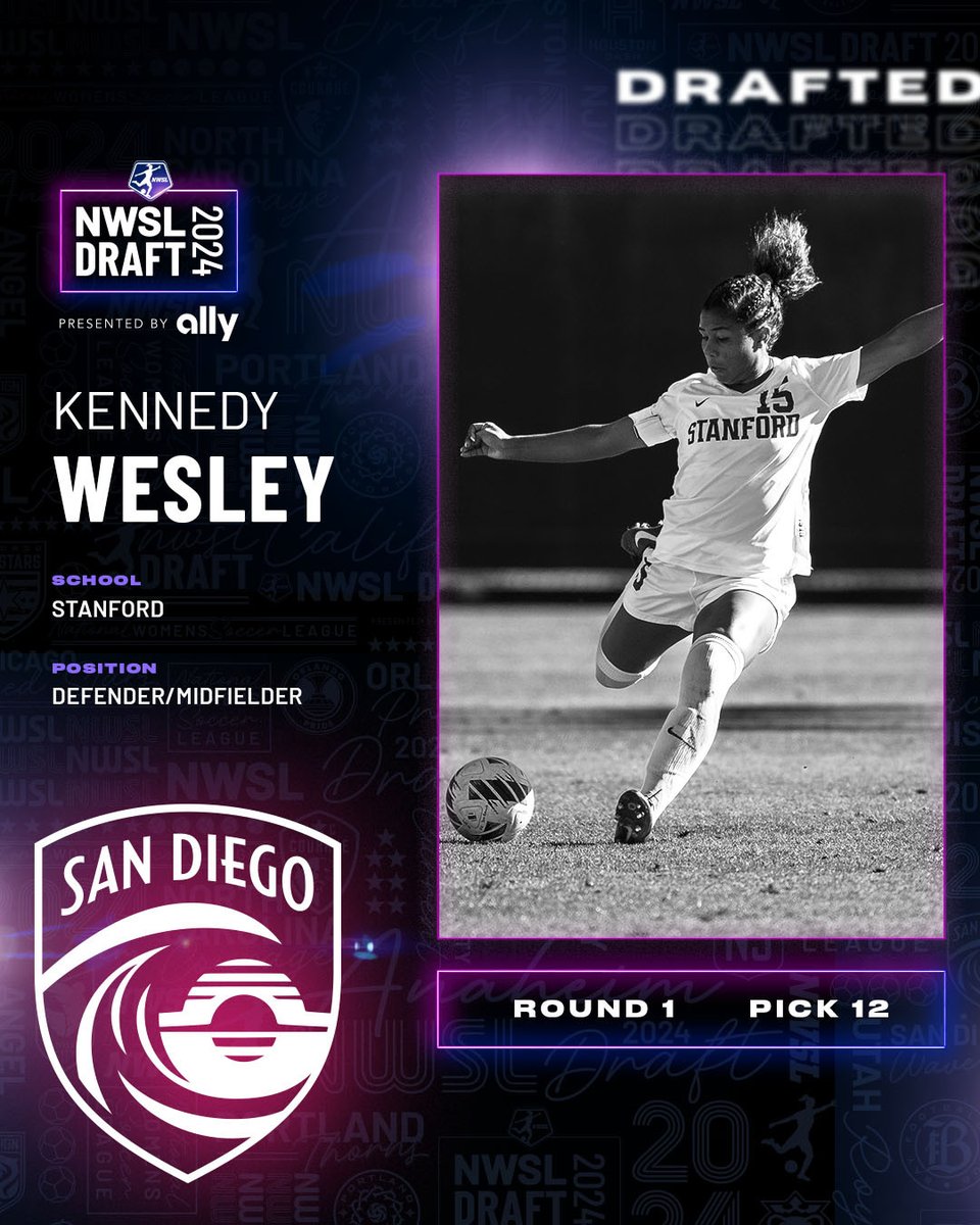 NWSL's tweet photo. Wave hello to your newest player, San Diego 🌊 

#NWSLDraft https://t.co/eRQWhCtf12