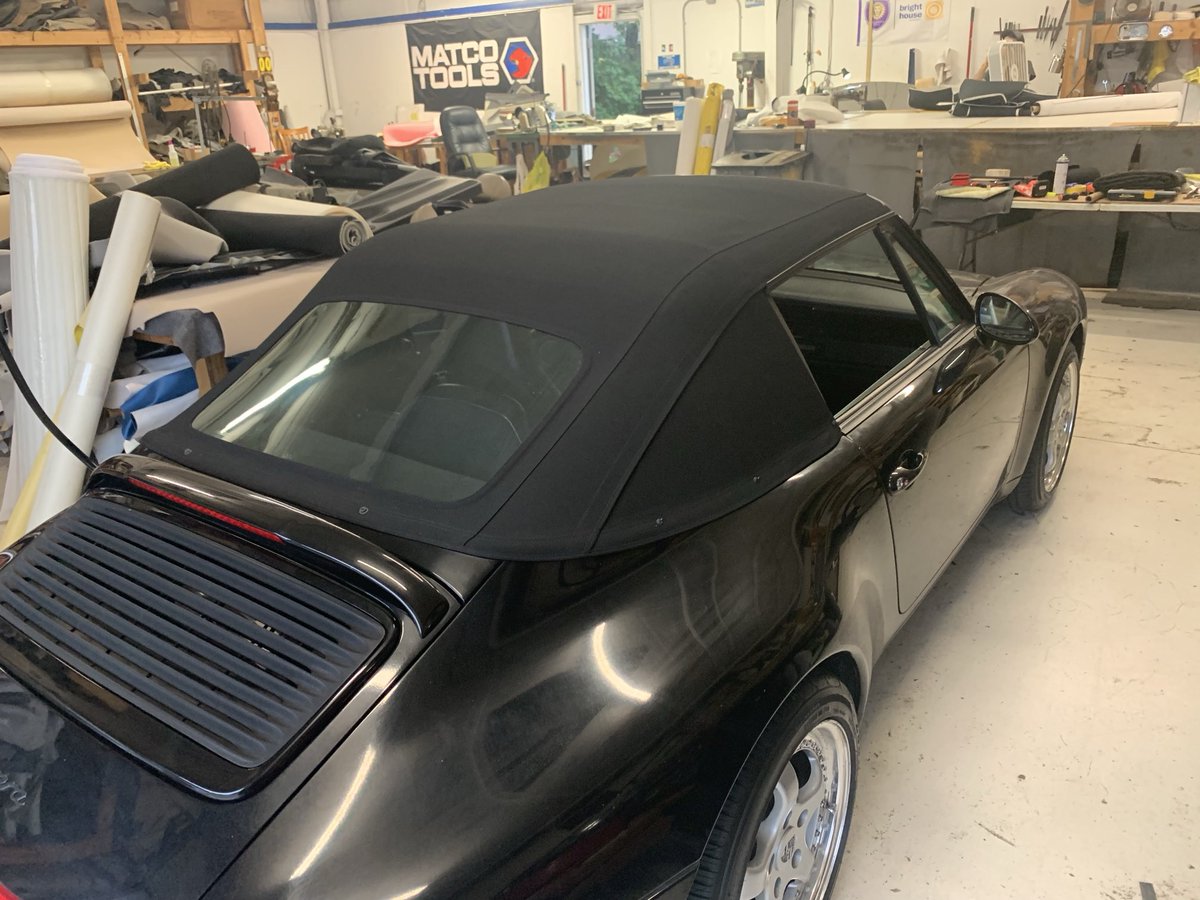 LDUpholstery's tweet photo. New top installed on the 911 https://t.co/kQ2VAdI5No