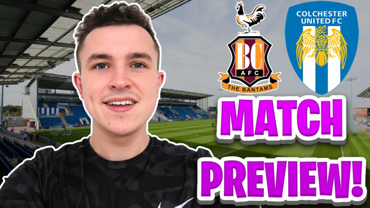 NEW VIDEO OUT NOW!

*COLCHESTER UNITED VS BRADFORD CITY MATCH PREVIEW | GAME WEEK 27 LEAGUE 2 SCORE PREDICTIONS*

Watch Here 👉youtu.be/zwVscqpwsTs?si…

Can We Hit 80 Likes?👍
❤️+♻️Appreciated🙏
#BCAFC #ColU #Bantams #EFL #BradfordCity #ColchesterUnited #Bradford #Colchester #CUFC