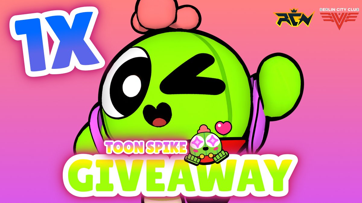 TOON SPIKE GIVEAWAY 🏜️ To Enter: ✅ Follow @ReconicEsports @BerlinCityClub ♻️ Retweet BONUS ENTRY: Tag 1 friend 🌵 Winner in a week! Prize via Razer, 360 gems #BrawlStars #BrawlStarsGiveaway #ToonSpike #BrawlPass