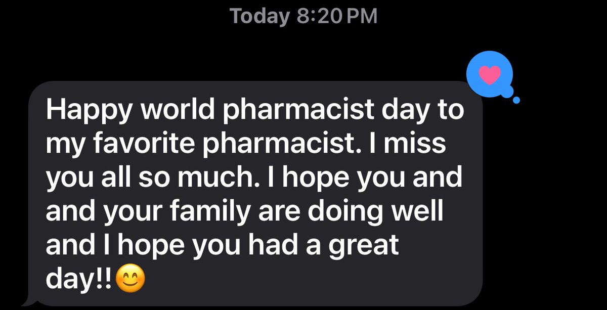 😢Greatest recognition I could’ve received 4 #NationalPharmacistDay-📝 from fmr intern💕Blessed 2b able 2 mentor next gen of PharmDs & have relationships like these that last a lifetime! 

RPh colleagues:hope u felt the❤️from pts,employers,staff & trainees 2day-you deserve it!