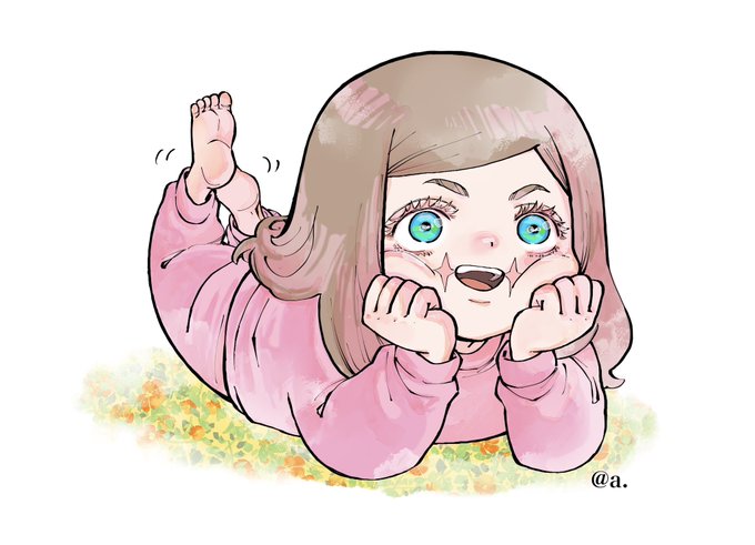 「brown hair feet」 illustration images(Latest)