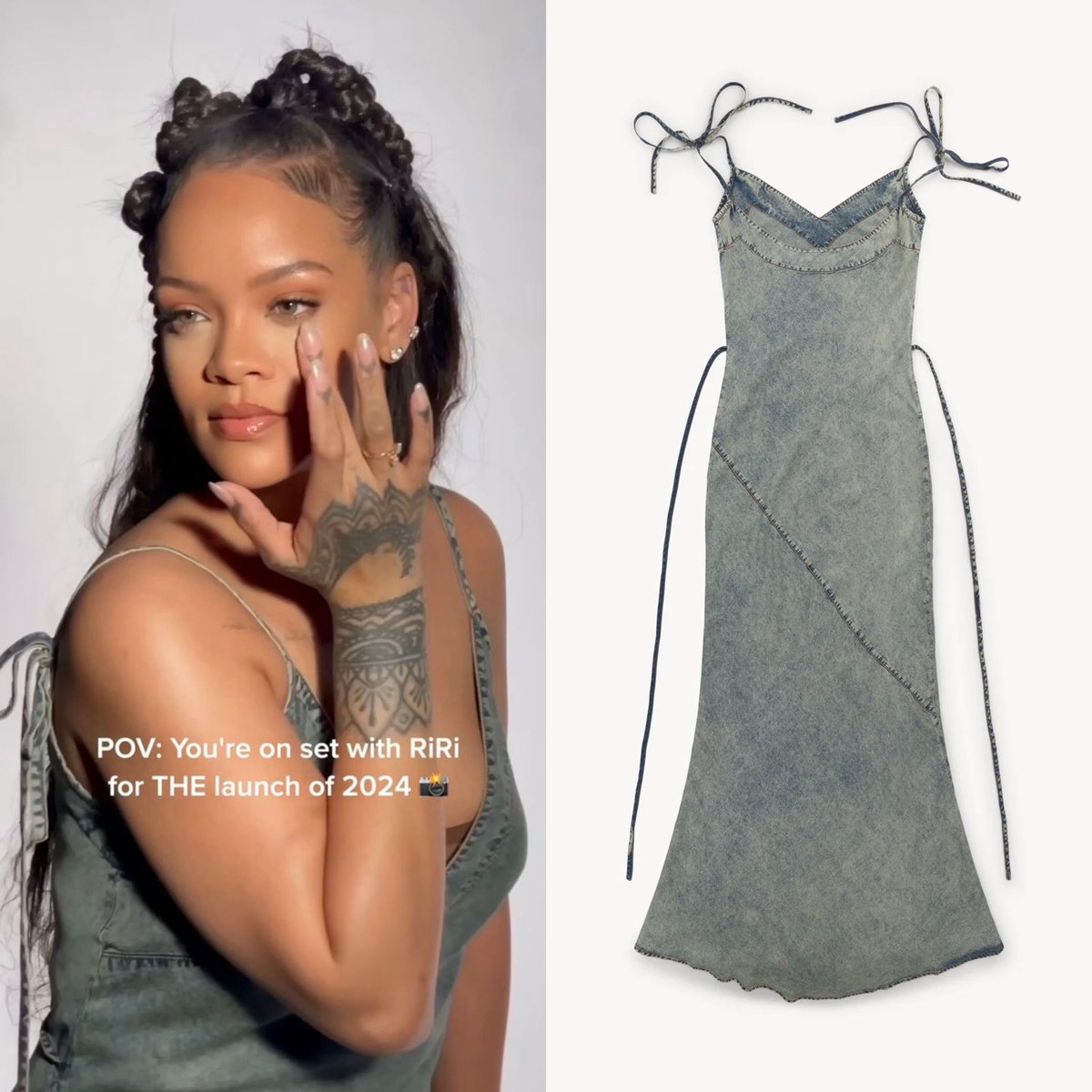 The <a href="/knwlslondon/">KNWLS</a> “Issa Bias” Dress that <a href="/Rihanna/">Rihanna</a> wore in her latest <a href="/fentybeauty/">Fenty Beauty</a> visual retails at $1,123 but is currently on sale for $394 🏷️ bit.ly/knwlsdress
