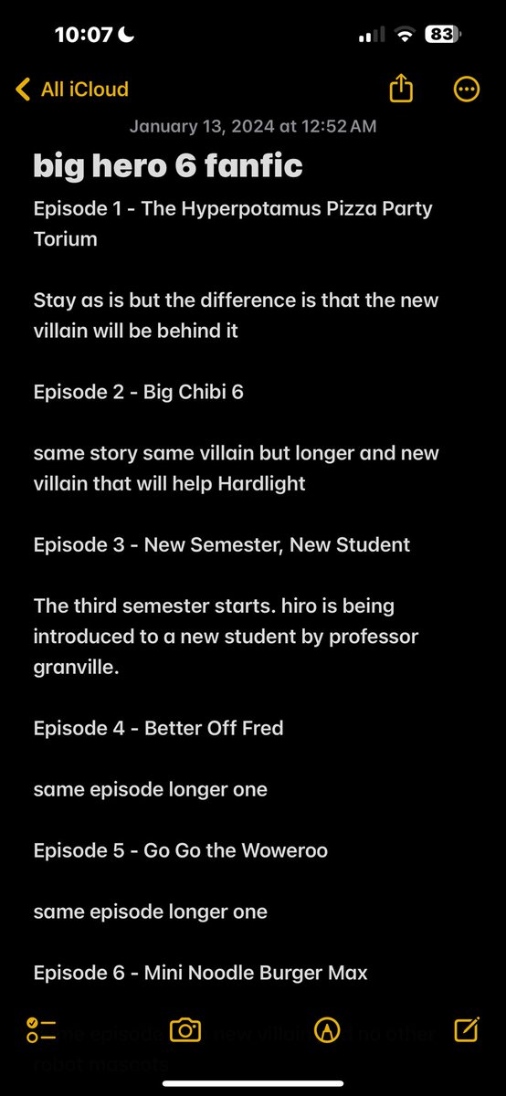 So yeah I decided, I am going to write the Big Hero 6 fanfic. I’m still planning for the flow of the story. You guys can share your ideas too. It will be going to be a remake of season 3.

#bighero6 #bh6 #baymax #fanfiction #disney #hirohamada #gogo #wasabi #honeylemon #fred