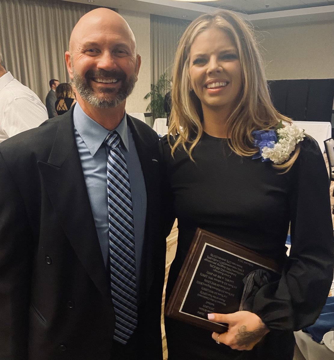 ISU athletics Hall of Fame dinner tonight. Former Sycamore softball great Megan Stone inducted. 🥎💙