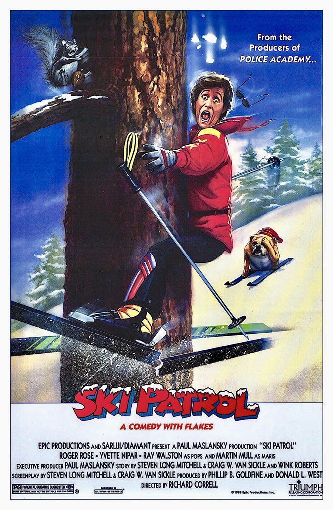 FilmNewsNos's tweet image. 🎬MOVIE HISTORY: 34 years ago today, January 12, 1990, the movie ‘Ski Patrol’ opened in theaters!

#RogerRose #YvetteNipar #PaulFeig #TKCarter #LeslieJordan #GeorgeLopez #CorbyTimbrook #JimFitzpatrick #RayWalston #MartinMull #RichardCorrell