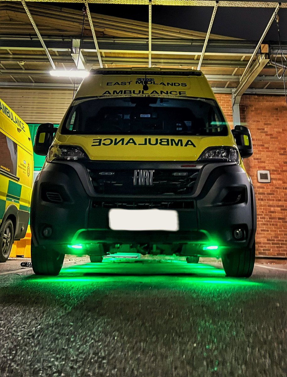 New truck ready for the road at the start of shift. Green lighting indicated that the onboard electrical systems are fully charged ready to go.