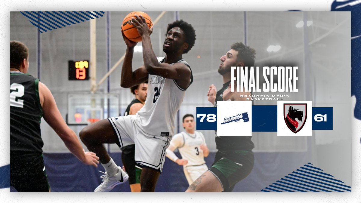 Gilbert Otoo went for his first double-double in a <a href="/BrandeisMBB/">Brandeis Men's Basketball</a> uni w/20p, 10r, and the Judges' defense held CMU 21 points below their season average to earn their first @NewsUAA win of the season! #RollDeis