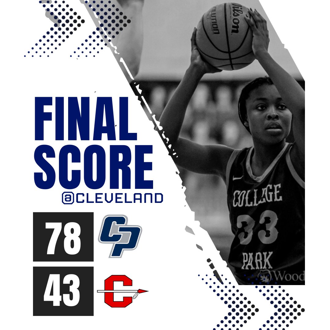College Park Girls Basketball (@collegepark_gbb) on Twitter photo Program sweep @ Cleveland tonight!
9/JV 🙌🏻 & Varsity wins 78-43
<a href="/katiewestwood26/">katiewestwood26</a> career high 🎉33pts, 6reb
<a href="/khinidy_25/">Khinidy Francis</a> 11pts, 7reb
Gretchen 8pts, 6reb
Maria & Kimi add 7pts a piece
Balanced scoring & a good vibe tonight!
#94feet
next up, bye week! Program sweep @ Cleveland tonight!
9/JV 🙌🏻 & Varsity wins 78-43
<a href="/katiewestwood26/">katiewestwood26</a> career high 🎉33pts, 6reb
<a href="/khinidy_25/">Khinidy Francis</a> 11pts, 7reb
Gretchen 8pts, 6reb
Maria & Kimi add 7pts a piece
Balanced scoring & a good vibe tonight!
#94feet
next up, bye week!