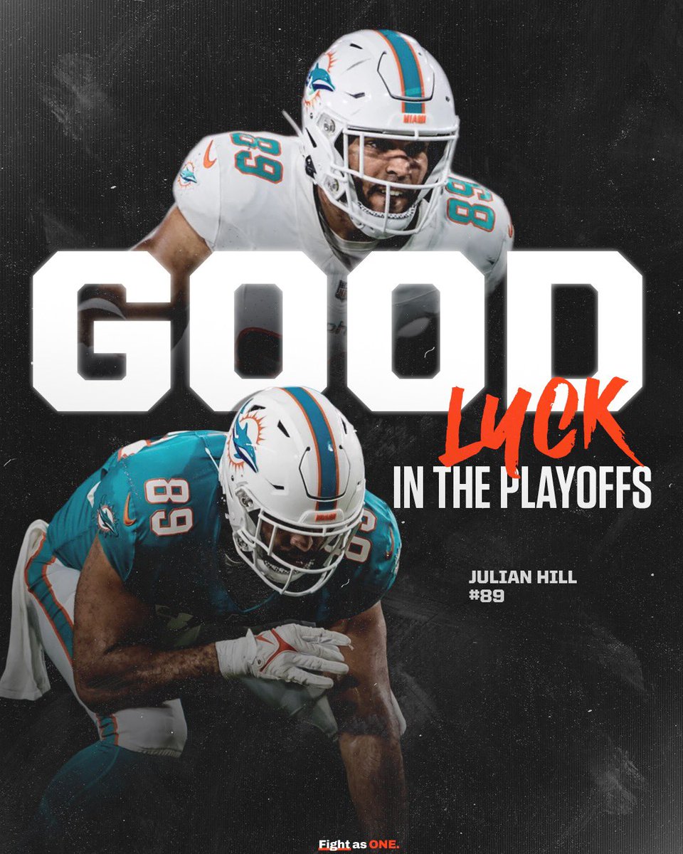 Ahead of the NFL wildcard playoff round, we want to wish Julian Hill good luck‼️

<a href="/MiamiDolphins/">Miami Dolphins</a> play the <a href="/Chiefs/">Kansas City Chiefs</a> at 8pm EST tomorrow at Arrowhead Stadium

#prohumps🐪🏈