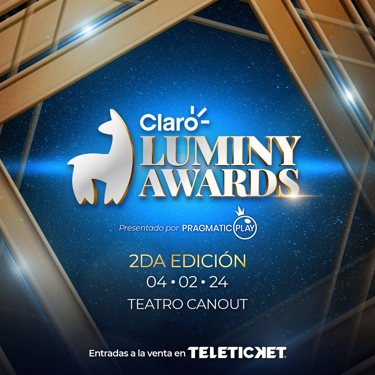 LaNocheDorada's tweet photo. ¡¡ES OFICIAL!!

La segunda edición “Claro Luminy Awards” 🦙🏆 se realizará en el icónico Teatro Canout el domingo 4 de febrero desde las 6:00 PM y contará con presentaciones musicales, alfombra roja, invitados sorpresa, creadores internacionales y mucho más. 🤩

¡Sé parte de una de las noches más importantes de la creación de contenido en Perú! 🇵🇪
ENTRADA A LA VENTA EN TELETICKET: https://t.co/s8jj2kdUcq 🔗

#LuminyAwards